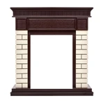 Классический портал для камина Firelight Bricks Classic кирпич Бежевый/шпон Тёмный дуб