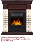 Классический портал для камина Firelight Bricks Classic кирпич Бежевый/шпон Тёмный дуб фото#2