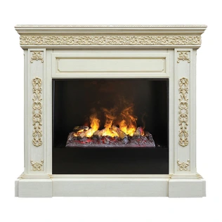 Электрокамин Real-Flame Ekaterina 26 WT-659G с очагом 3D CASSETTE 630 Black Panel