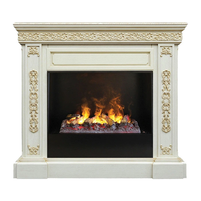 Электрокамин Real-Flame Ekaterina 26 WT-659G с очагом 3D CASSETTE 630 Black Panel
