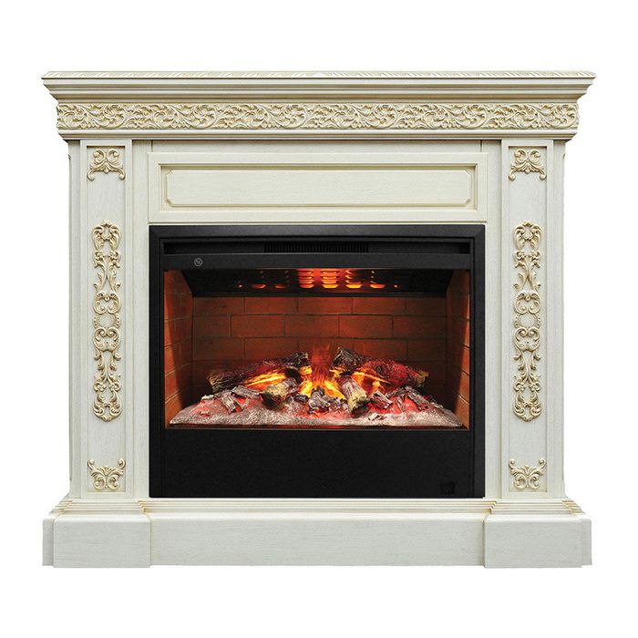 Электрокамин Real-Flame Ekaterina 26 WT-659G с очагом 3D Helios 26