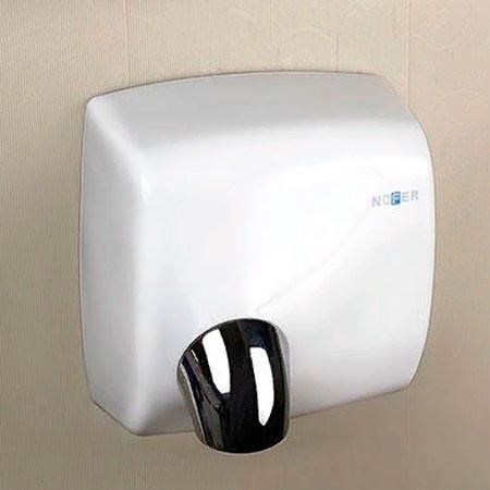 Металлическая сушилка для рук Nofer WINDFLOW 2450 W белая (01151.W) фото#2