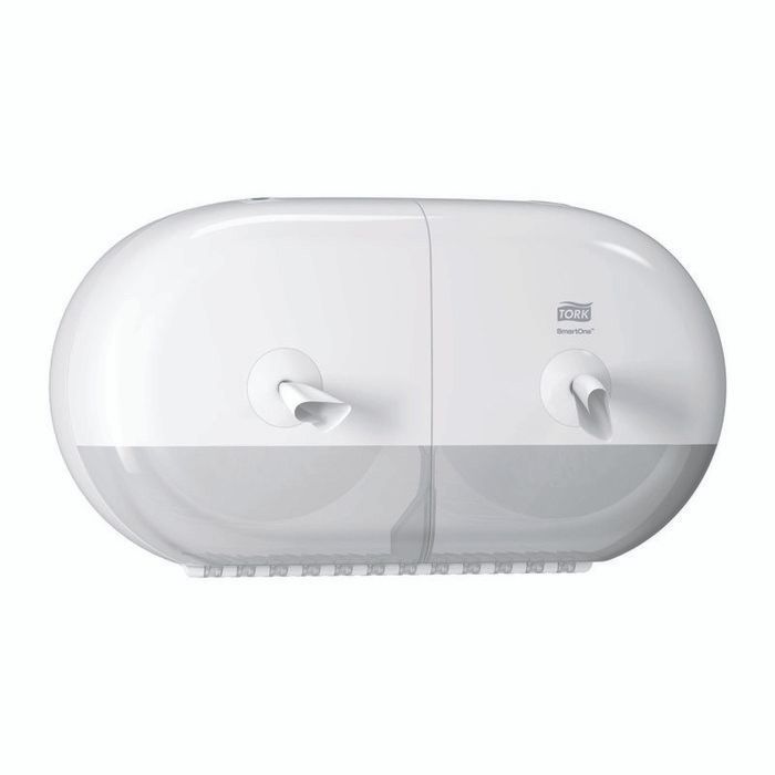 Диспенсер для туалетной бумаги Tork SmartOne двойной в мини-рулонах Т9 белый (арт.682000) фото#2