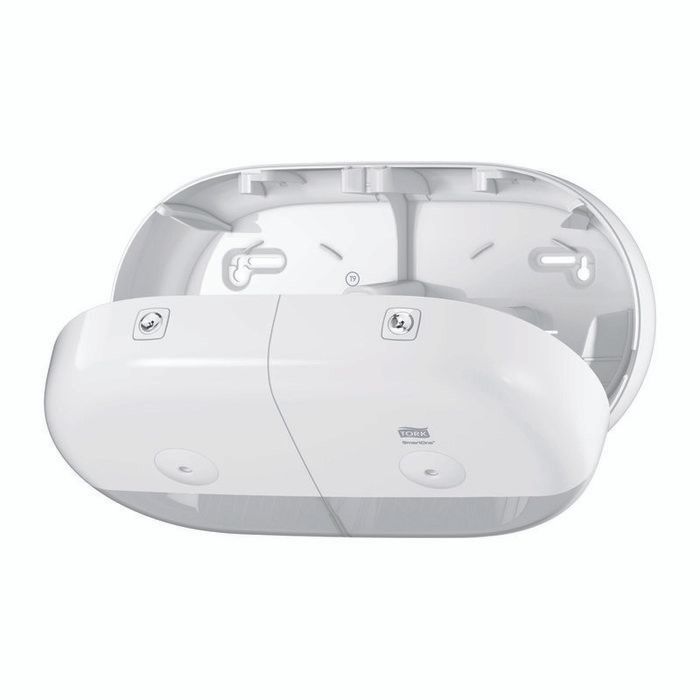 Диспенсер для туалетной бумаги Tork SmartOne двойной в мини-рулонах Т9 белый (арт.682000) фото#3
