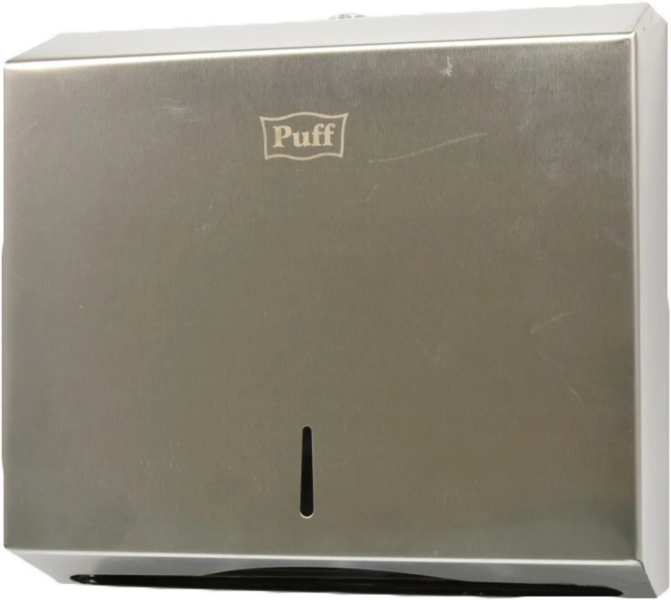 Диспенсер для бумажных полотенец Puff 5610 хром матовый антивандальный