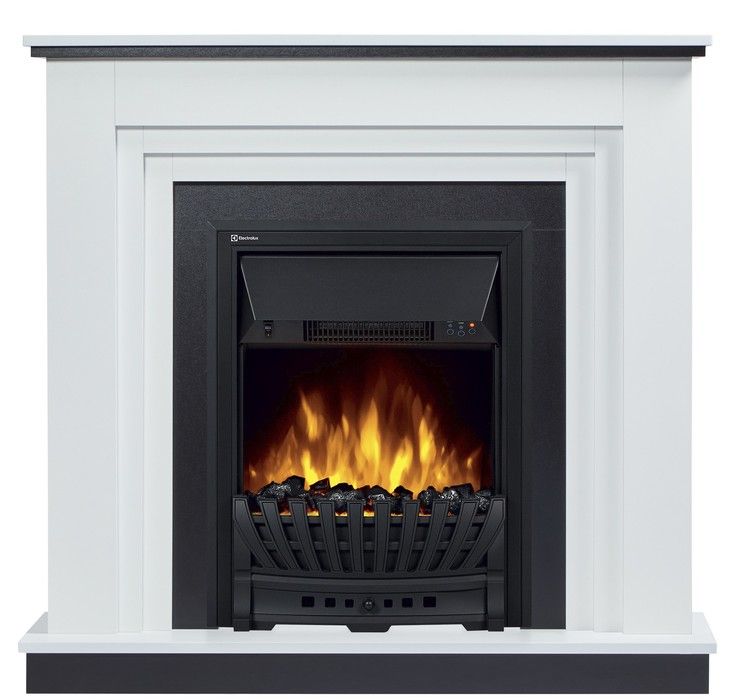 Электрокамин Electrolux EFP/P-1020LS с порталом Firelight Grado Classic белый, черный