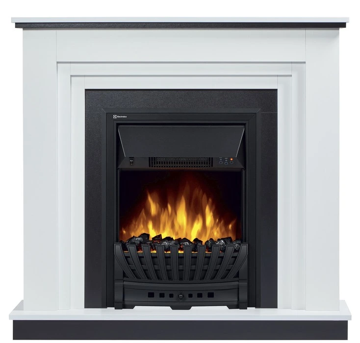 Электрокамин Electrolux EFP/P-1020LS с порталом Firelight Grado Classic белый, черный