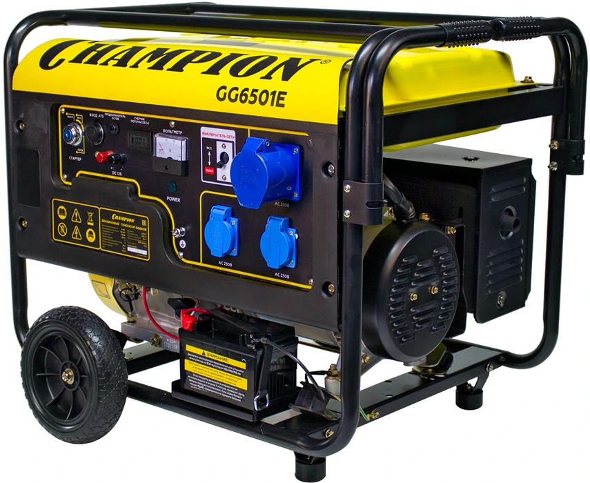 Бензиновый генератор CHAMPION GG 6501E+ATS