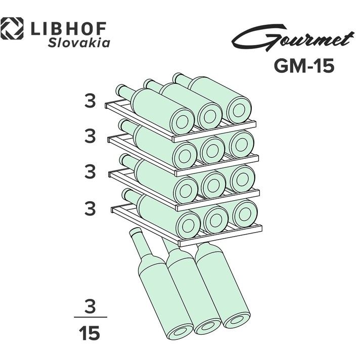 Отдельностоящий винный шкаф Libhof GM-15 black фото#6