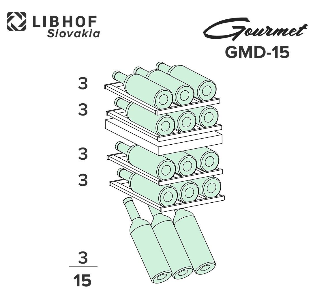 Отдельностоящий винный шкаф Libhof GMD-15 black фото#8