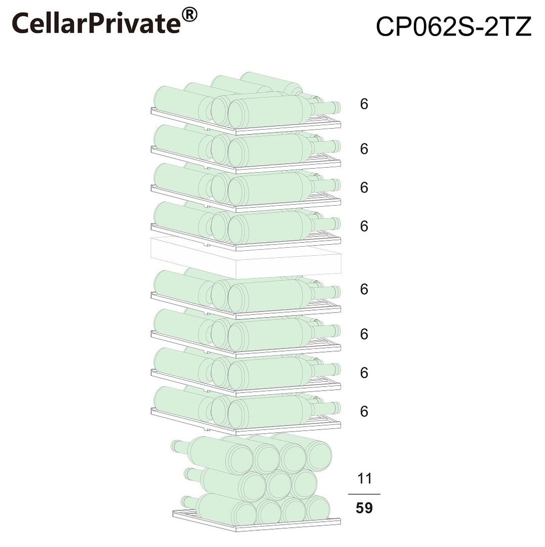 Отдельностоящий винный шкаф Cellar Private CP062S-2TZ фото#10