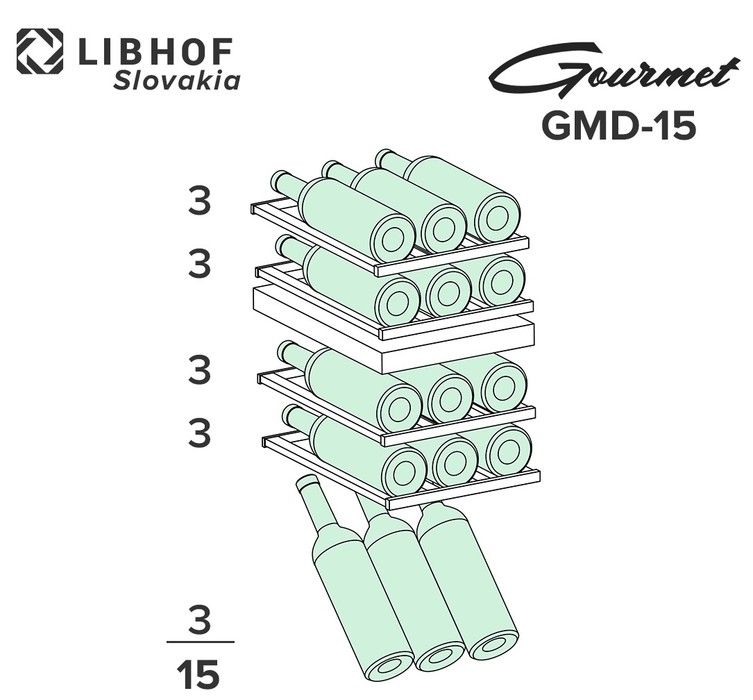 Отдельностоящий винный шкаф Libhof GMD-15 white фото#13