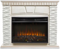 Электрокамин Electrolux EFP/P-3020LS N с порталом Firelight Porto 30 камень белый, шпон беленый дуб
