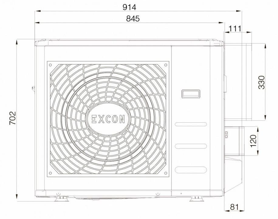 Напольно-потолочный кондиционер Excon CR-01-0712 фото#2