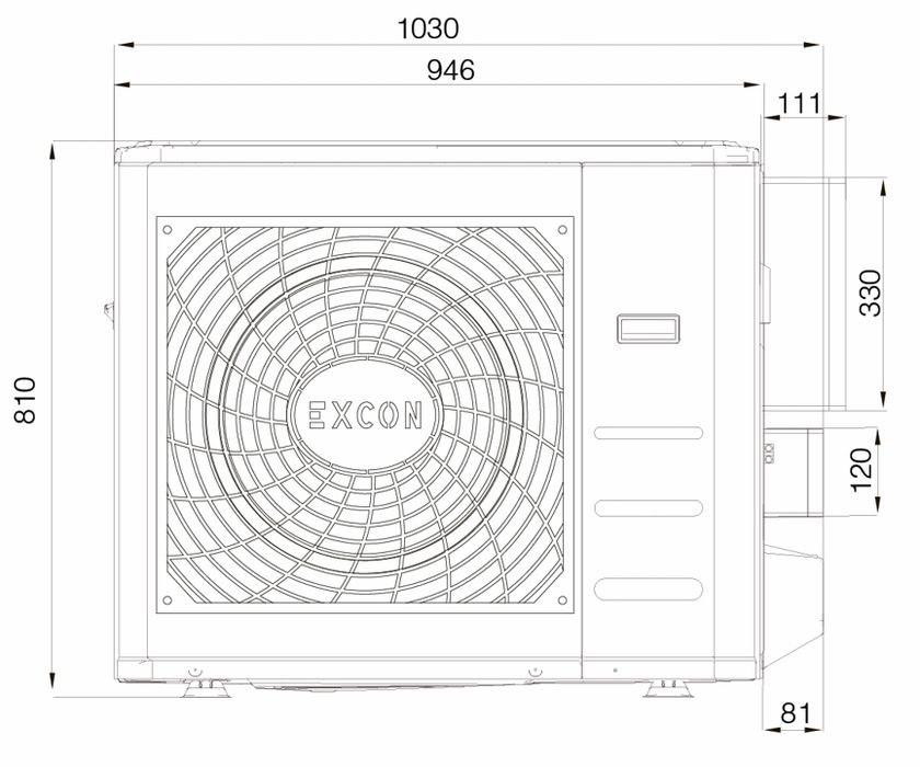 Напольно-потолочный кондиционер Excon CR-01-1022 фото#2