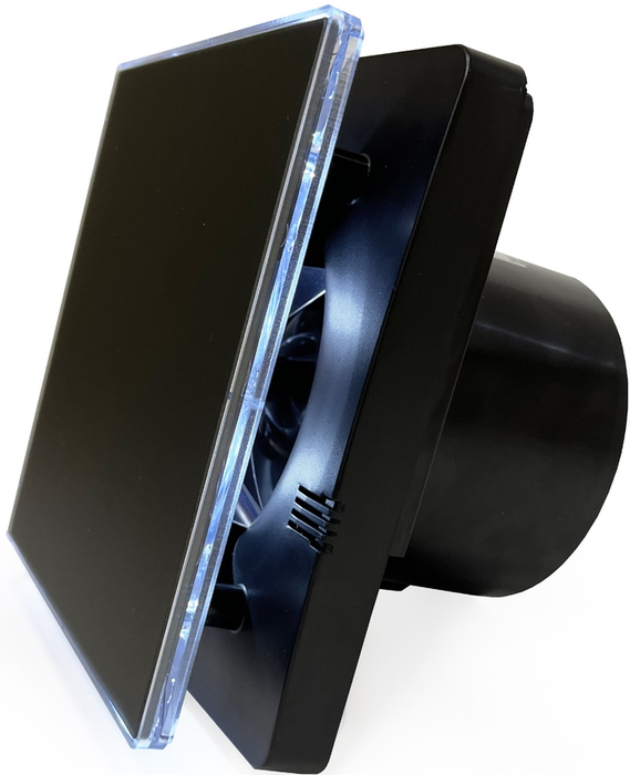 Вытяжка для ванной Seicoi SNAD04-01A Matt black glass, LED фото#2