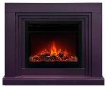 Электрокамин Real-Flame STANLEY 26 PLUM с очагом MOONBLAZE DELUXE BL