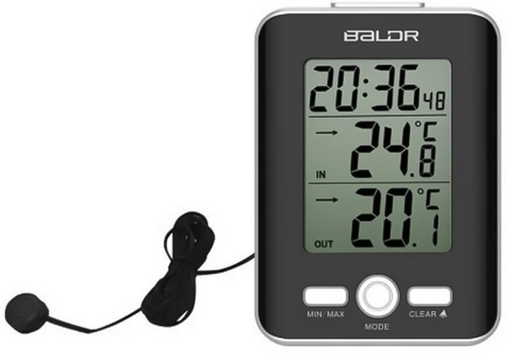 Оконный термометр BALDR B0129ST2C-BLACK