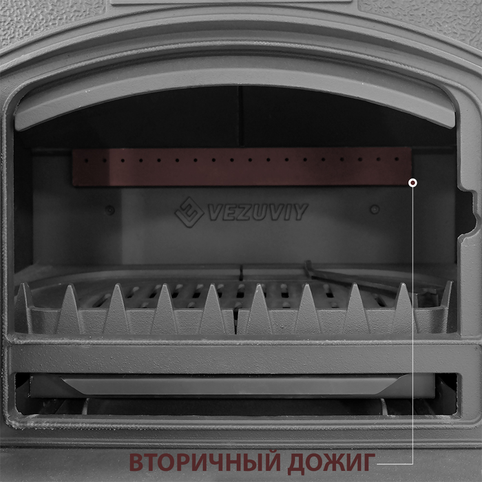 Дровяная печь Везувий KZ-14S Антрацит фото#3