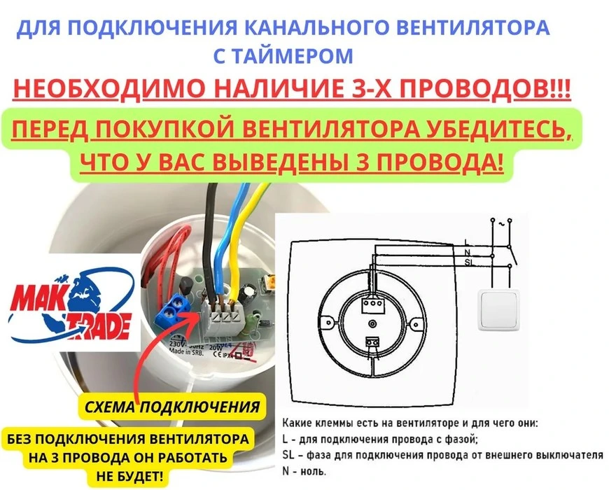 Канальный круглый вентилятор MAK TRADE GROUP A120C-T фото#4