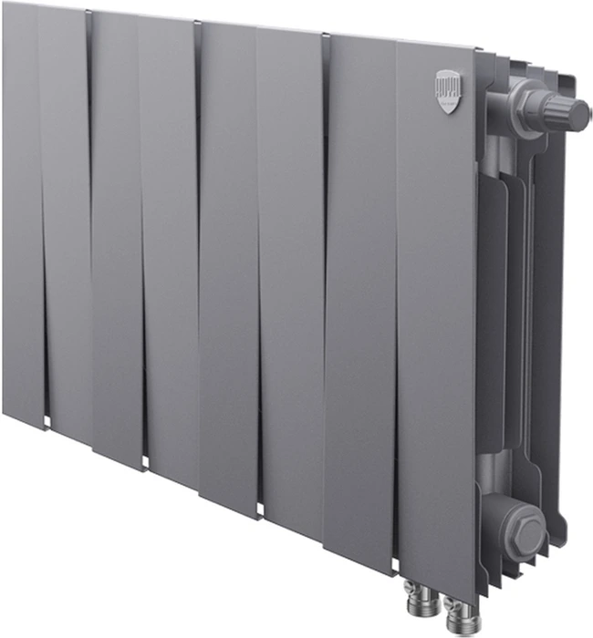 Биметаллический радиатор Royal Thermo PianoForte 300 /Silver Satin - 8 секц. VDR
