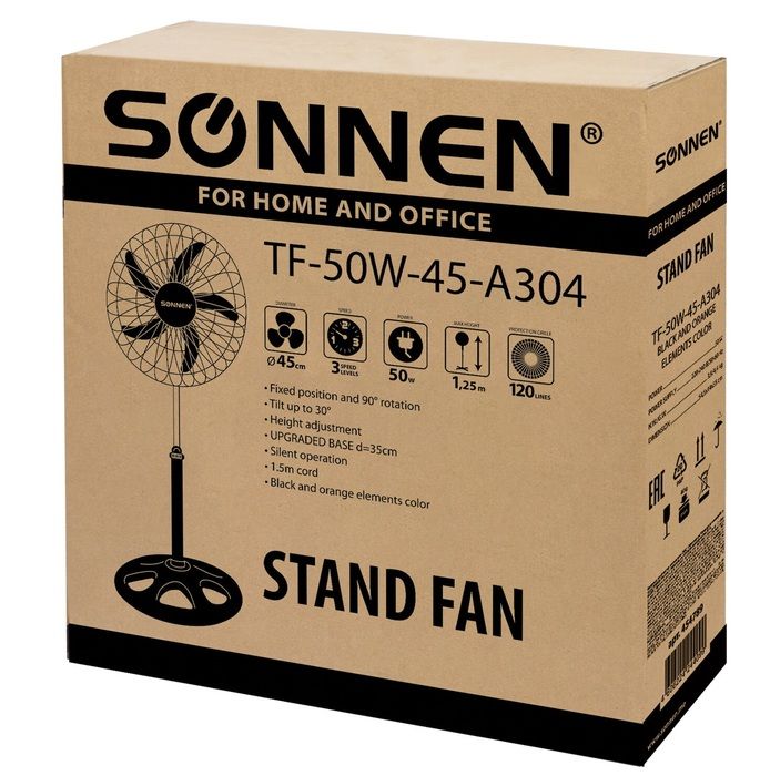 Напольный вентилятор  SONNEN TF-50W-45-А304 фото#13
