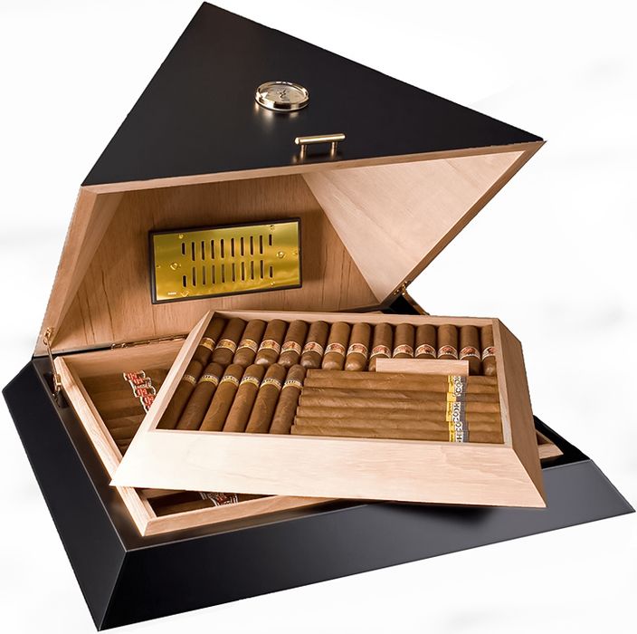Настольный хьюмидор Adorini Pyramid Black Deluxe фото#2