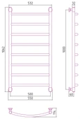 Водяной полотенцесушитель Сунержа Галант+ 1000х500 (00-0200-1050) фото#2