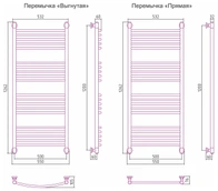 Водяной полотенцесушитель Сунержа Богема+ 1200x500 (00-0220-1250) фото#3