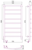 Электрический полотенцесушитель лесенка Сунержа Галант 2.0 1000х500 (00-5200-1050) фото#3