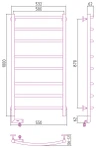 Электрический полотенцесушитель Сунержа Галант 2.0 1000х500 (00-5200-1050) фото#3