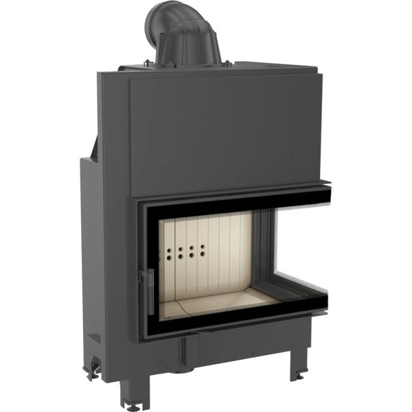 Угловая правая дровяная топка Kratki MBO/P/BS/SG (гнутое стекло)