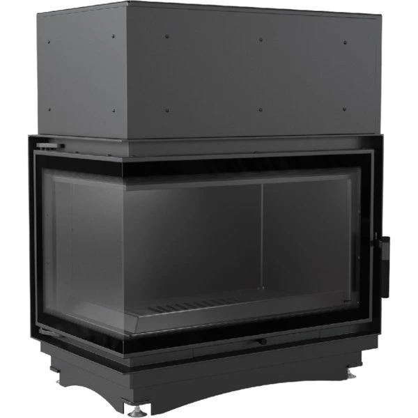 Угловая левая дровяная топка Kratki Oliwia/PW/BL/22/BS/W/DECO (угловое стекло слева)