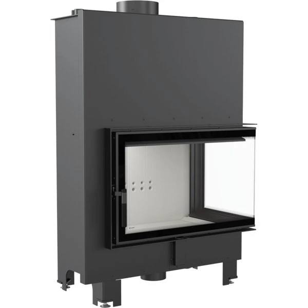 Угловая правая дровяная топка Kratki MBO/PW/15/P/BS/W
