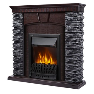 Электрокамин Electrolux EFP/P-1020LS с порталом Firelight Porto Classic камень черный, шпон венге