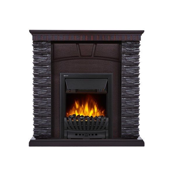 Электрокамин Electrolux EFP/P-1020LS с порталом Firelight Porto Classic камень черный, шпон венге фото#2