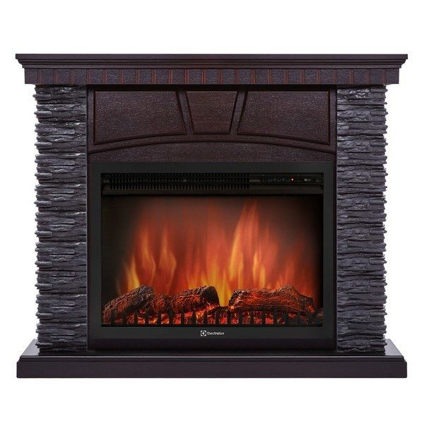 Электрокамин Electrolux EFP/P-2520LS с порталом Firelight Porto 25 камень черный, шпон венге фото#2