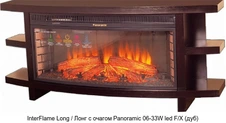 Деревянный камин (портал+очаг) InterFlame Long / Лонг с очагом Panoramic 33W FX