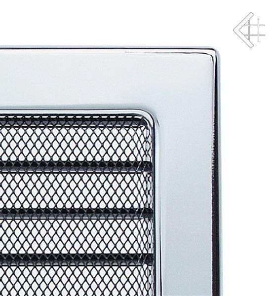 Вентиляционная решетка для камина Kratki 17х17 никелированная с жалюзи 17NX фото#2