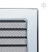Вентиляционная решетка для камина Kratki 17х17 никелированная с жалюзи 17NX фото#2
