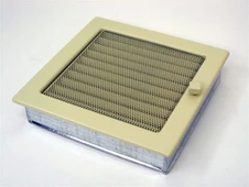 Вентиляционная решетка для камина Kratki 22х22 бежевая с жалюзи 22KX