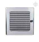 Вентиляционная решетка для камина Kratki 22х22 никелированная с жалюзи 22NX