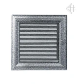 Вентиляционная решетка для камина Kratki 22х22 Оскар черная/хром с жалюзи 22OCSX
