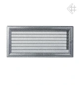 Вентиляционная решетка для камина Kratki 17х37 Оскар черная/хром с жалюзи 37OCSX