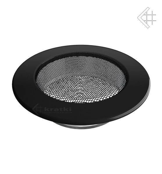 Вентиляционная решетка для камина Kratki КРУГЛАЯ черная д.125 FI/125C