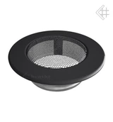 Вентиляционная решетка для камина Kratki КРУГЛАЯ черная д.100 FI/100C
