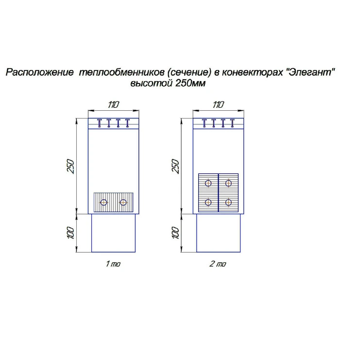 Водяной конвектор КЗТО Элегант 110x400x500 3то фото#2