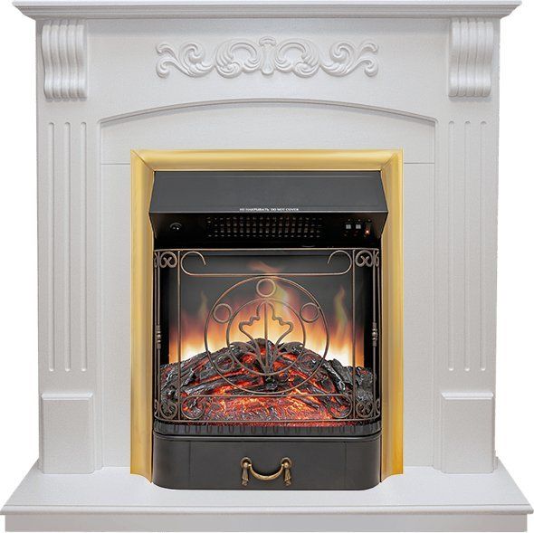 Электрокамин Royal Flame Sorrento с очагом Majestic FX Brass фото#2