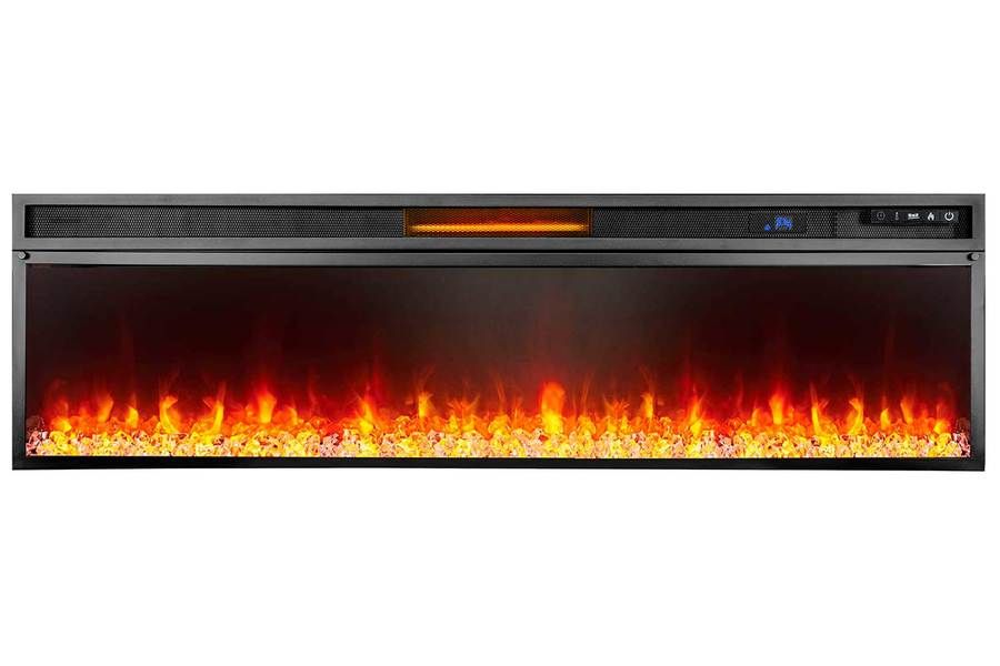 Линейный электрокамин Royal Flame Geneva 60 (белый) с очагом Vision 60 LED фото#2