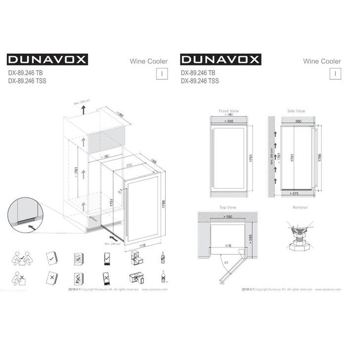 Встраиваемый винный шкаф Dunavox DX-89.246TSS фото#5